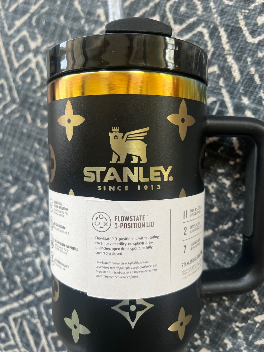 Stanley Quencher H2.0 Tumbler with Iridescent Monogram - Picture 4 of 4